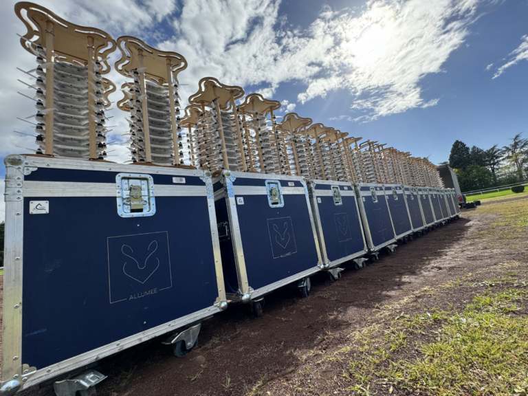 Rangée de racks de drones Allumee