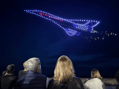 spectacle de drones Potez par Allumee