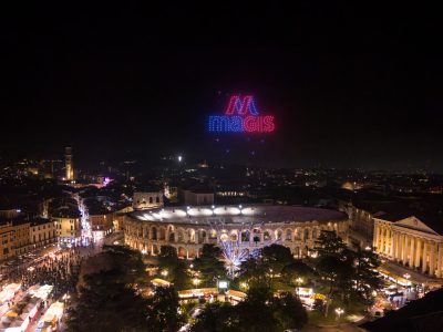 spectacle de drones Magis par Allumee