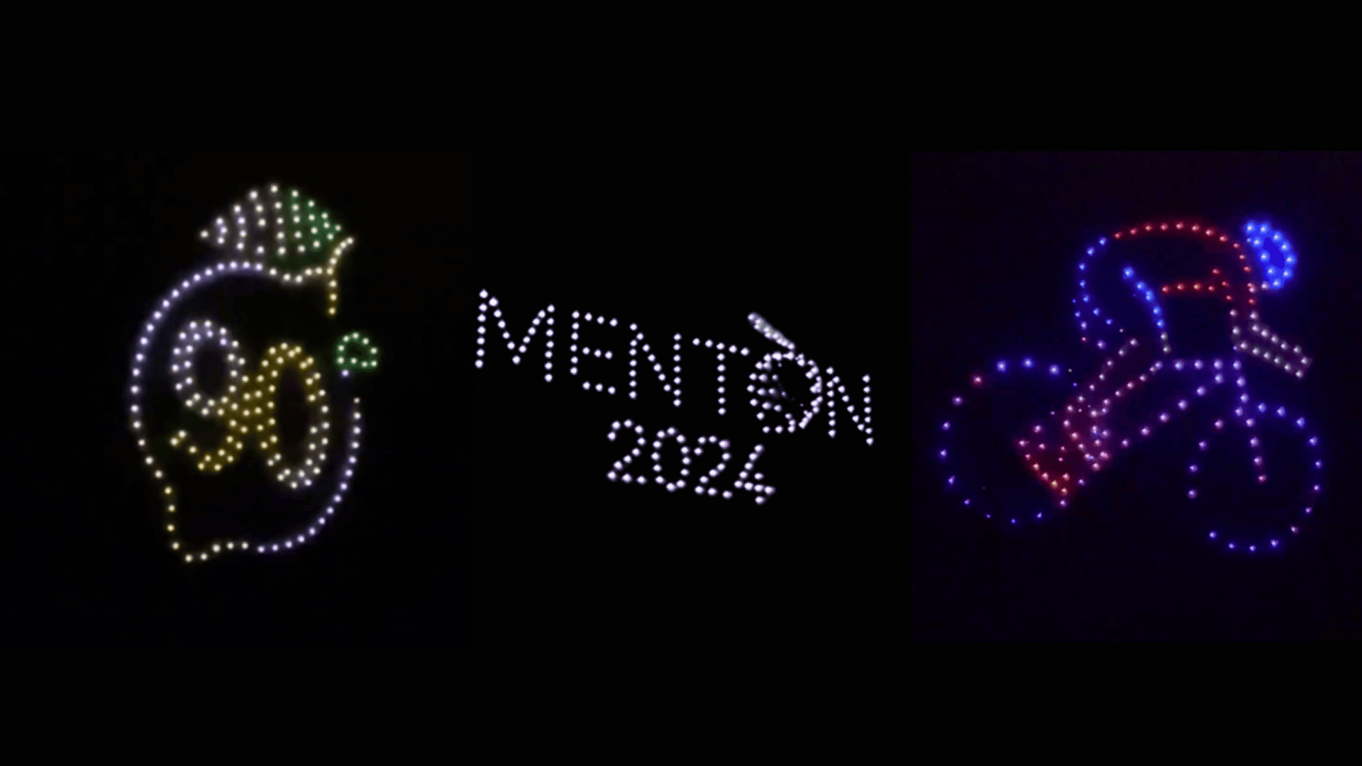 spectacle de drones à menton en 2024