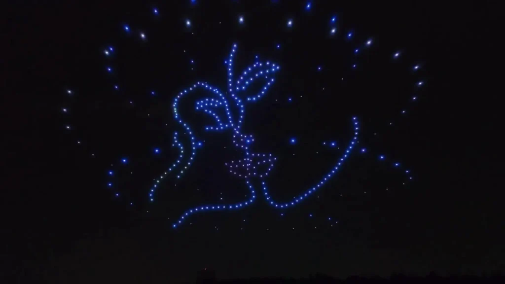 Droneshow voor een bruiloft - Allumee